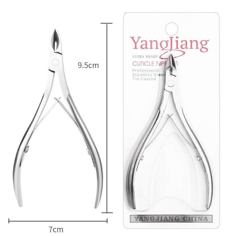 Factory Wholesale Cuticle Nipper Manicure Double Fork Beauty Pliers Barbed Care Tool