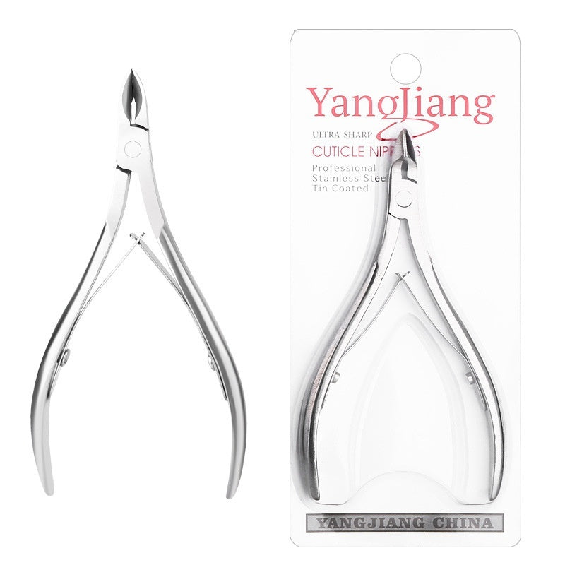 Factory Wholesale Cuticle Nipper Manicure Double Fork Beauty Pliers Barbed Care Tool