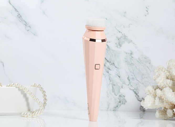 4 In 1 USB Rechargeable Electric Facial Cleansing Brush Soft Skin Care Portable Massager