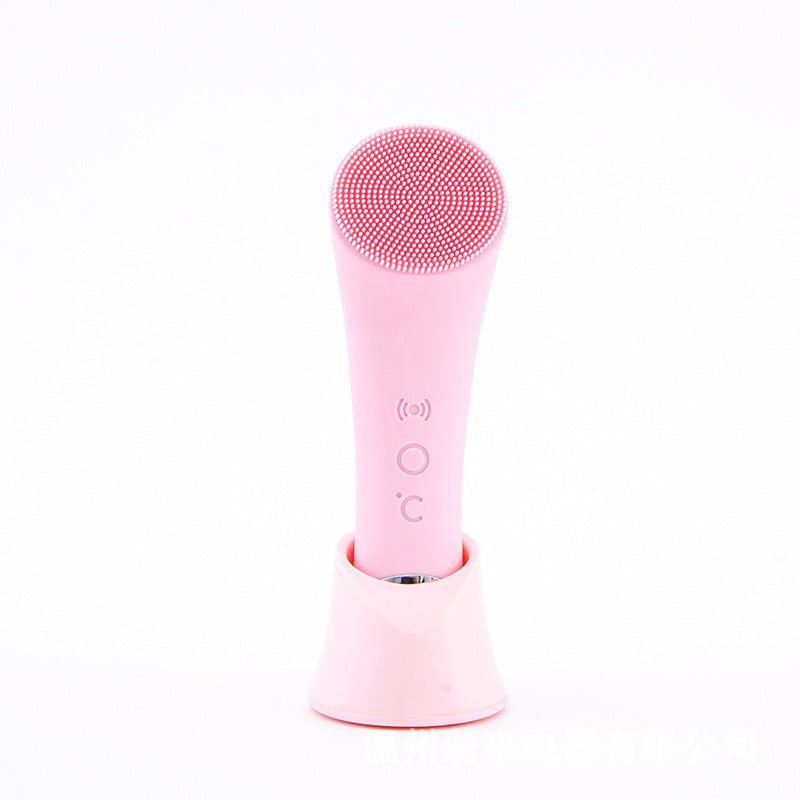 Silicone Face Cleansing Brush Facial Cleansing Brush Electric Facial Brush Vibration Heating