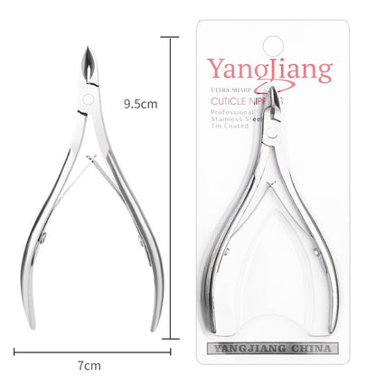 Factory Wholesale Cuticle Nipper Manicure Double Fork Beauty Pliers Barbed Care Tool